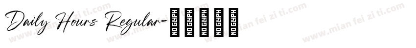 Daily Hours Regular字体转换